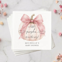 Fête de Bébé Petite Citrouille Rose Coquette