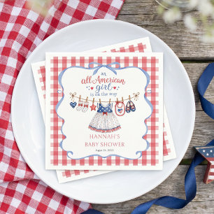 Serviette En Papier Fête de Bébé pour une Américaine
