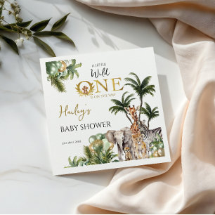 Serviette En Papier Fête de bébé Safari sauvage Animaux de la jungle t