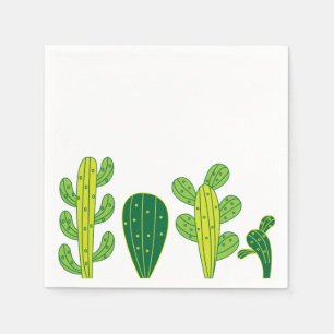 Serviette En Papier Fête de cactus succulent cactées
