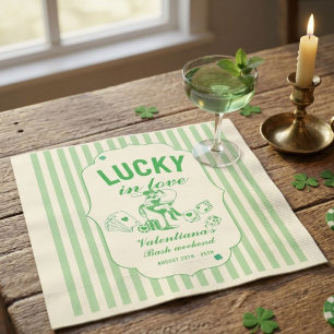 Serviette En Papier Fête de célibataire chanceuse de la Saint-Patrick