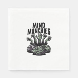 Serviette En Papier Fête de cerveau de mort-vivant Vintage Mains de zo