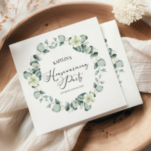 Serviette En Papier Fête de Chauffage de Maison Élégante Eucalyptus Ve