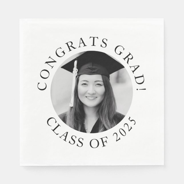 Serviette En Papier Fête de classe de graduation photo personnalisée s (Devant)