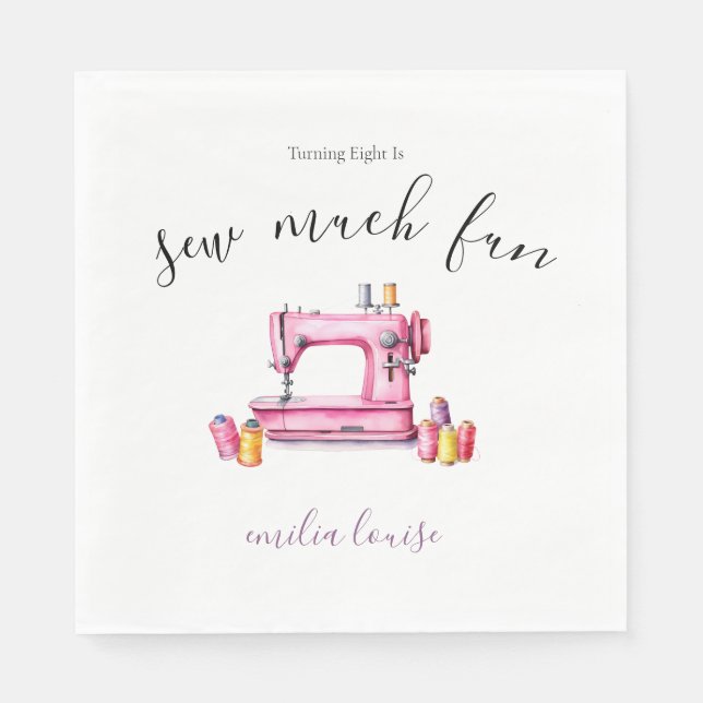 Serviette En Papier Fête de couture Anniversaire Napkin (Devant)