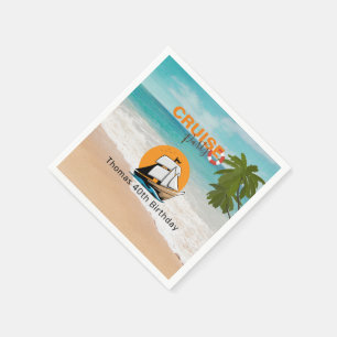 Serviette En Papier Fête de croisière 40 Anniversaire