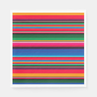 Serviette En Papier Fête de décoration colorée de Serape Mexicain