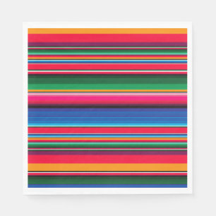 Serviette En Papier Fête de décoration Serape mexicaine colorée