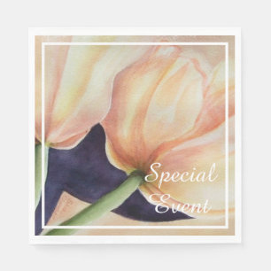 Serviette En Papier Fête de deux magnifiques tulipes