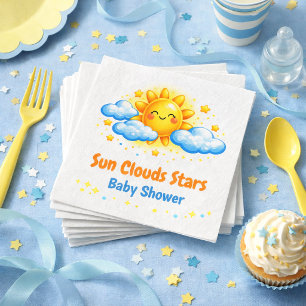 Serviette En Papier Fête de douche de bébé ciel bleu artisanat