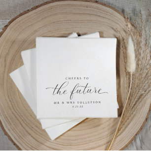 Serviette En Papier Fête de Fiançailles À la santé de l'avenir Mariage