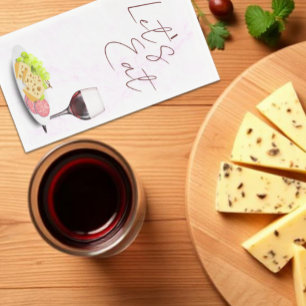 Serviette En Papier Fête de fiançailles au vin et charcuterie