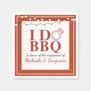 Serviette En Papier Fête de Fiançailles Couple Shower Je Fais BBQ