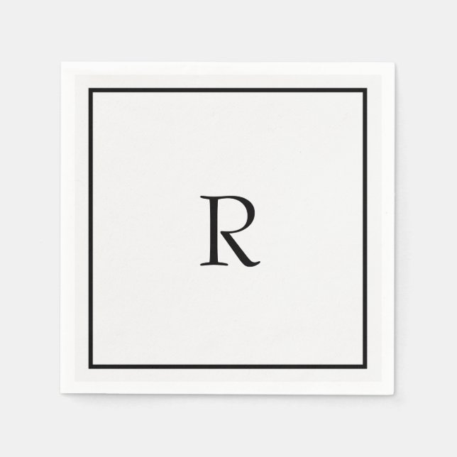 Serviette En Papier Fête de fin d'études 2026 Monogramme Initiales Noi (Devant)