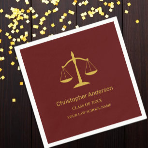 Serviette En Papier Fête de fin d'études de professionnel juridique