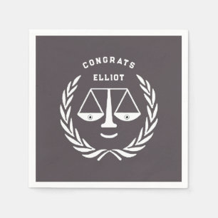 Serviette En Papier Fête de fin d'études en droit