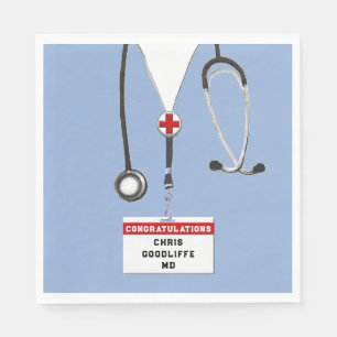 Serviette En Papier Fête de fin d'études Médicales personnalisée