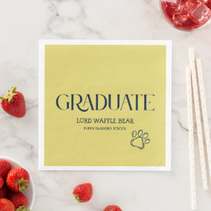 Serviette En Papier Fête de fin d'études pour chien Photo de compagnie