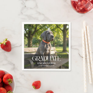 Serviette En Papier Fête de fin d'études pour chien Photo de compagnie