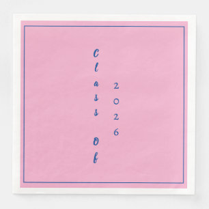 Serviette En Papier Fête de fin d'études Promotion 2026 Rose