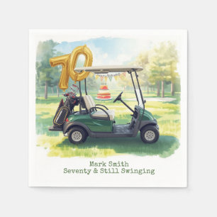 Serviette En Papier Fête de golf pour les 70 ans Par Tee Golfeur