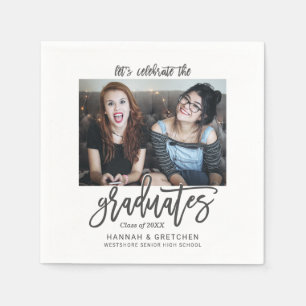 Serviette En Papier Fête de graduation combinée avec photo