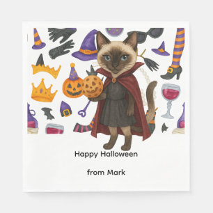 Serviette En Papier Fête de Halloween de pickleball pour les amoureux