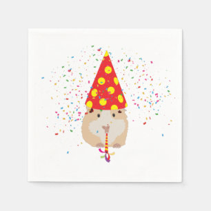 Serviette En Papier Fête de hamster - Animaux ayant une fête