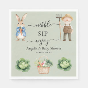 Serviette En Papier Fête de Jardin aux Légumes de Lapin