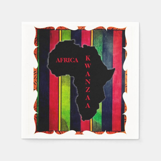 Serviette En Papier Fête De Kwanzaa (Devant)