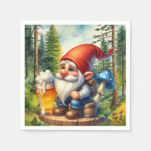 Serviette En Papier fête de la bière cool gnome