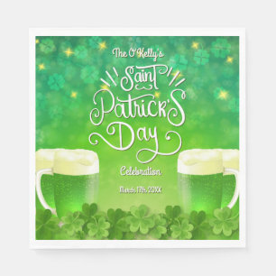 Serviette En Papier Fête de la bière verte de la Saint-Patrick
