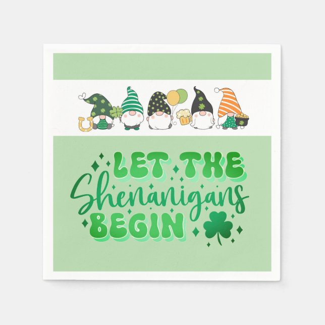 Serviette En Papier Fête de la Saint-Patrick  (Devant)