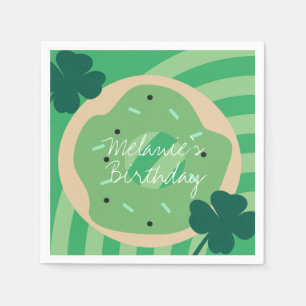 Serviette En Papier Fête de la Saint-Patrick Donut Trèfle Verdure Part