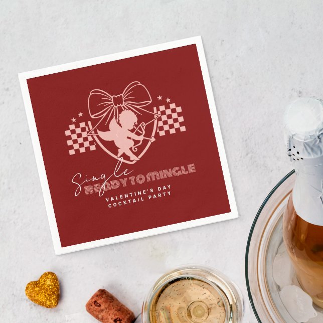 Serviette En Papier Fête de la Saint-Valentin pour célibataires Coupe  (Créateur téléchargé)