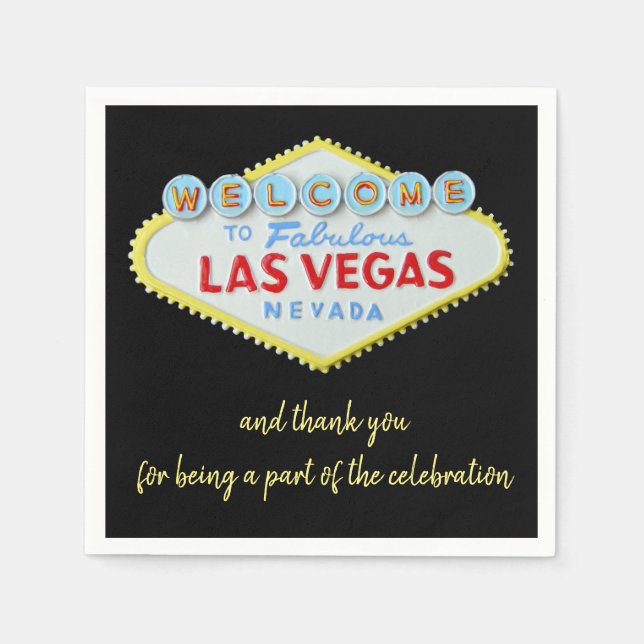 Serviette En Papier Fête de Las Vegas (Devant)