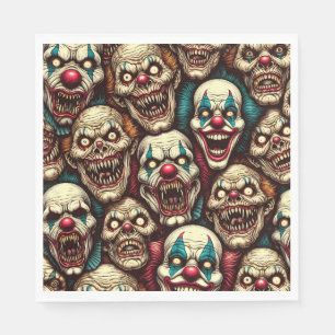 Serviette En Papier Fête de l'Halloween des Clowns