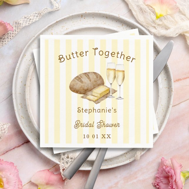 Serviette En Papier Fête de Mariage Beurre Ensemble Pain et Beurre (Créateur téléchargé)
