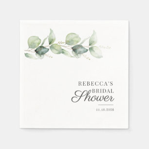 Serviette En Papier Fête de mariage botanique eucalyptus succulent