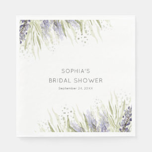 Serviette En Papier Fête de mariage champêtre lavande et sauge