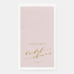 Serviette En Papier Fête de mariage élégante et minimaliste rose perso