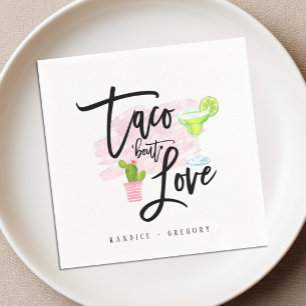 Serviette En Papier Fête de Mariage Fiesta Tout en Taco d'Amour