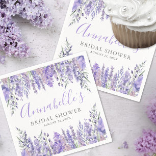 Serviette En Papier Fête de mariage floral pourpre