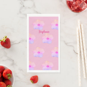 Serviette En Papier Fête de mariage floral rose violet Shower de maria