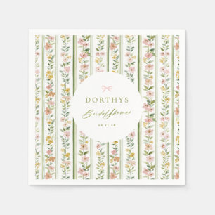 Serviette En Papier Fête de mariage florale Cottagecore
