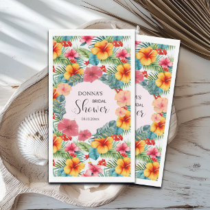 Serviette En Papier Fête de mariage hawaïenne aux fleurs exotiques