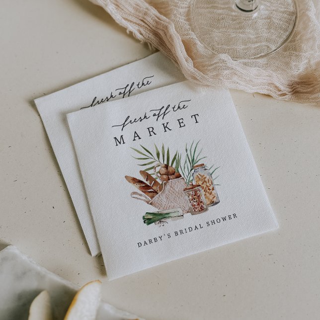 Serviette En Papier Fête de Mariage sous le Thème du Marché (Créateur téléchargé)