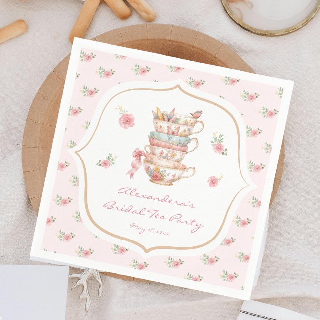 Serviette En Papier Fête de Mariée sur le thème du thé (Créateur téléchargé)