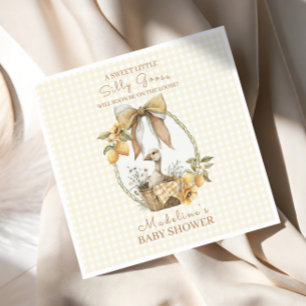Serviette En Papier Fête de Naissance à l'aquarelle Citron de l'Oie Id