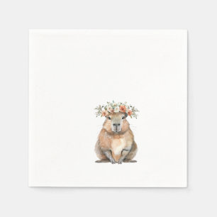 Serviette En Papier Fête de naissance Capybara • Oh Baby Wildflower